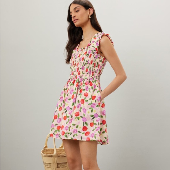 English Factory Flower Ruffled Mini Dress - Picture 2 of 8